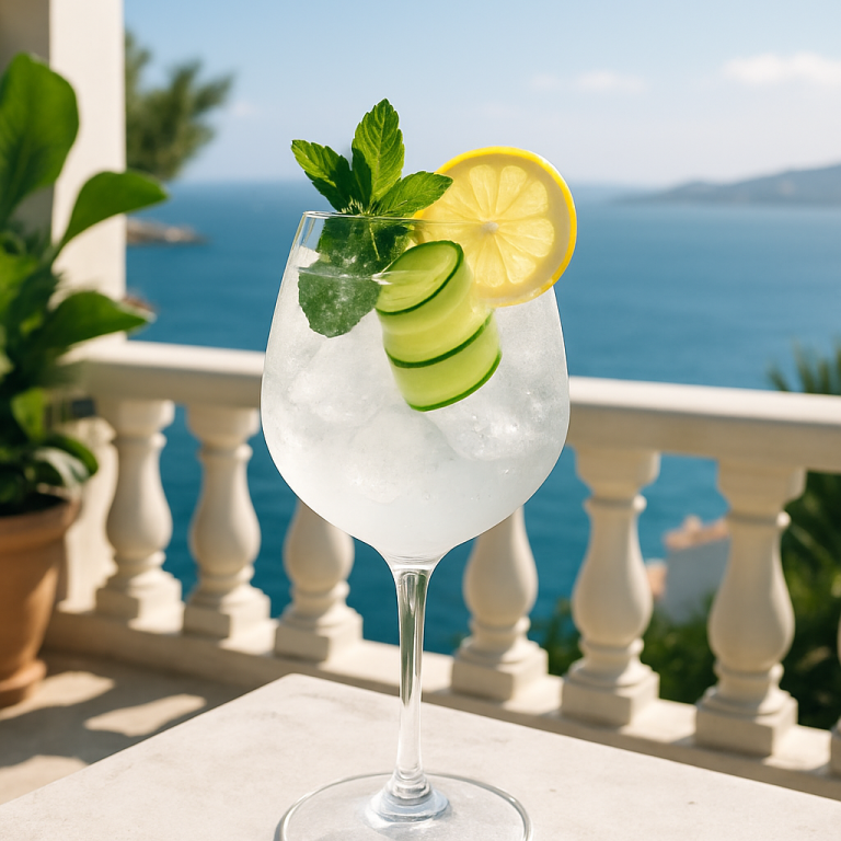 Ouzo Aegean Tonic cocktail recipe