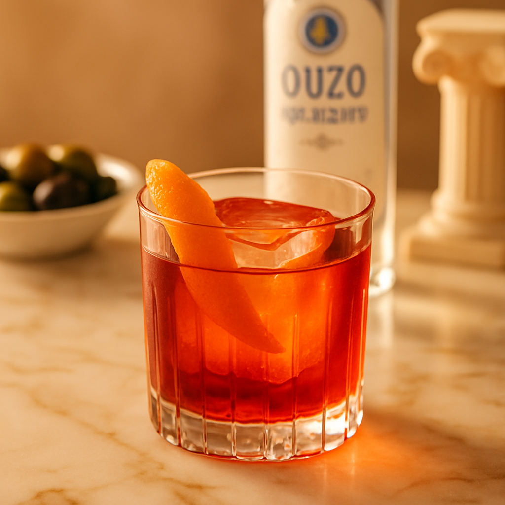 Ouzo Negroni cocktail recipe