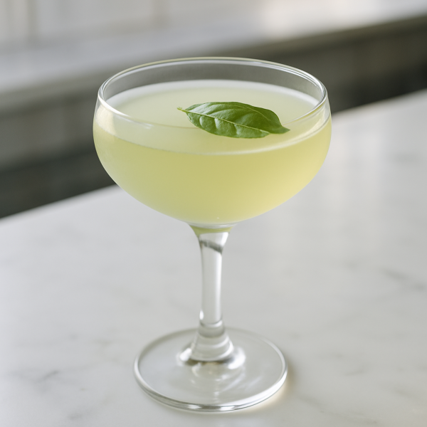 Tsipouro Basil Gimlet cocktail recipe